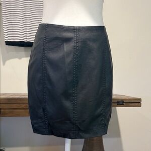 Free People Black Mini Skirt